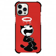 Felix the Cat Phone Case For iPhone Samsung Galaxy Pixel OnePlus Vivo Xiaomi Asus Sony Motorola Nokia - Felix The Cat Laughing With Halo Red Background