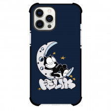Felix the Cat Phone Case For iPhone Samsung Galaxy Pixel OnePlus Vivo Xiaomi Asus Sony Motorola Nokia - Felix The Cat Sleeping On The Moon Navy Blue Background