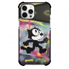 Felix the Cat Phone Case For iPhone Samsung Galaxy Pixel OnePlus Vivo Xiaomi Asus Sony Motorola Nokia - Felix The Cat Walking Graffiti Background