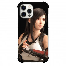 Final Fantasy Tifa Case For iPhone Samsung Galaxy Pixel OnePlus Vivo Xiaomi Asus Sony Motorola Nokia - Tifa Portrait In Black Background