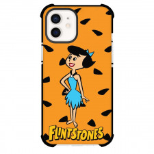 The Flintstones Betty Rubble Phone Case For iPhone Samsung Galaxy Pixel OnePlus Vivo Xiaomi Asus Sony Motorola Nokia - Betty Rubble Standing Pose in Flintstones Pattern Background