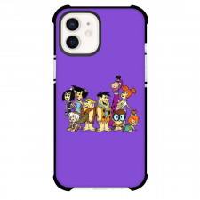 The Flintstones Phone Case For iPhone Samsung Galaxy Pixel OnePlus Vivo Xiaomi Asus Sony Motorola Nokia - The Flintstones Characters Portrait Violet Background