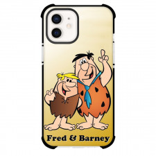 The Flintstones Phone Case For iPhone Samsung Galaxy Pixel OnePlus Vivo Xiaomi Asus Sony Motorola Nokia - The Flintstones Fred and Barney Portrait Yellow Background