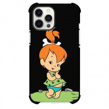 The Flintstones Pebbles Flintstone Phone Case For iPhone Samsung Galaxy Pixel OnePlus Vivo Xiaomi Asus Sony Motorola Nokia - Pebbles Flintstone Standing Pose Portrait in Black Background