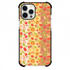 Food Pattern Phone Case For iPhone Samsung Galaxy Pixel OnePlus Vivo Xiaomi Asus Sony Motorola Nokia - Autumn Apples Red Vectors Pattern Art Poster