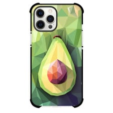 Food Avocado Phone Case For iPhone and Samsung Galaxy Devices - Avocado Mosaic On Darker Mosaic Green Gradient Background