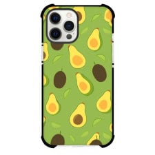 Food Avocado Phone Case For iPhone and Samsung Galaxy Devices - Avocado Pattern On Lime Green Background