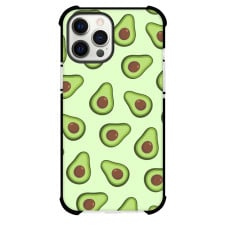 Food Avocado Phone Case For iPhone and Samsung Galaxy Devices - Avocado Pattern On Mint Background
