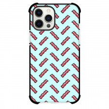 Food Pattern Phone Case For iPhone Samsung Galaxy Pixel OnePlus Vivo Xiaomi Asus Sony Motorola Nokia - Bacon Pattern Art On Skyblue Background