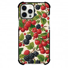 Food Pattern Phone Case For iPhone Samsung Galaxy Pixel OnePlus Vivo Xiaomi Asus Sony Motorola Nokia - Berry Painting With Yellow Background