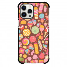 Food Candy Phone Case For iPhone and Samsung Galaxy Devices - Candy Doodle On Copper Background