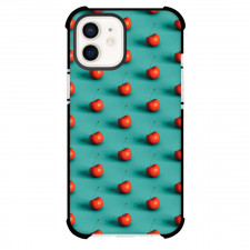 Food Pattern Phone Case For iPhone Samsung Galaxy Pixel OnePlus Vivo Xiaomi Asus Sony Motorola Nokia - Cherry Pattern Art On Green Background