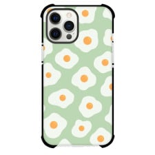 Food Egg Phone Case For iPhone and Samsung Galaxy Devices - Egg Pattern On Light Green Background