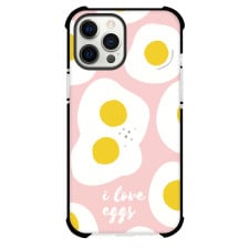 Food Egg Phone Case For iPhone and Samsung Galaxy Devices - Egg Pattern On Pink Background