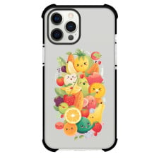 Food Fruit Phone Case For iPhone and Samsung Galaxy Devices - Fruit Doodle Sticker Round