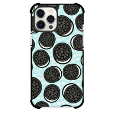 Food Oreo Phone Case For iPhone and Samsung Galaxy Devices - Oreo Pattern On Sky Blue Background