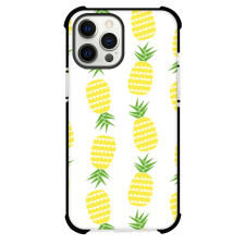 Food Pineapple Phone Case For iPhone and Samsung Galaxy Devices - Pineapple Pattern On White Background