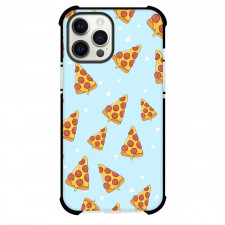 Food Pizza Phone Case For iPhone and Samsung Galaxy Devices - Pizza Slice Pattern On Sky Blue Background