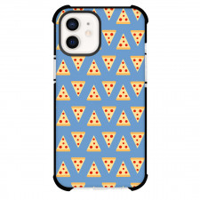 Food Pattern Phone Case For iPhone Samsung Galaxy Pixel OnePlus Vivo Xiaomi Asus Sony Motorola Nokia - Sliced Pizza Vector Pattern Art On Blue Background