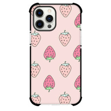 Food Strawberry Phone Case For iPhone and Samsung Galaxy Devices - Strawberry Pattern On Blush Background