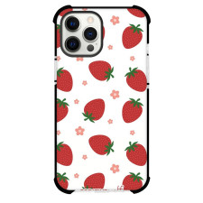 Food Strawberry Phone Case For iPhone and Samsung Galaxy Devices - Strawberry Pattern On White Background