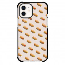 Food Pattern Phone Case For iPhone Samsung Galaxy Pixel OnePlus Vivo Xiaomi Asus Sony Motorola Nokia - Sub Sandwich Pattern Art On Beige Background