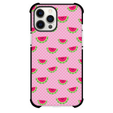 Food Watermelon Phone Case For iPhone and Samsung Galaxy Devices - Watermelon Polka Dots Pattern On Transparent Background