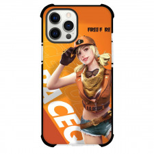 Free Fire Misha Phone Case For iPhone Samsung Galaxy Pixel OnePlus Vivo Xiaomi Asus Sony Motorola Nokia - Misha Poster Orange Background