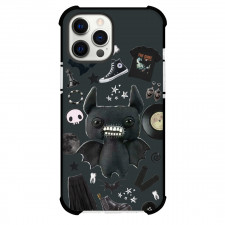 Fuggler Winged Bat Phone Case For iPhone Samsung Galaxy Pixel OnePlus Vivo Xiaomi Asus Sony Motorola Nokia - Winged Bat Portrait Collage In Black Background