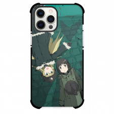 Girls Last Tour Chito & Yuuri Phone Case For iPhone Samsung Galaxy Pixel OnePlus Vivo Xiaomi Asus Sony Motorola Nokia - Chito & Yuuri Poster Art with Green Pattern Background