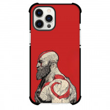 God of War Ragnarok Kratos Phone Case For iPhone Samsung Galaxy Pixel OnePlus Vivo Xiaomi Asus Sony Motorola Nokia - Kratos Side Portrait Red Background