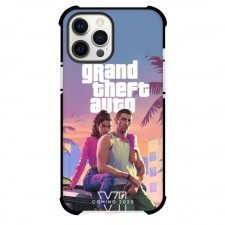 GTA VI Phone Case For iPhone Samsung Galaxy Pixel OnePlus Vivo Xiaomi Asus Sony Motorola Nokia - Couple Sitting on the Hood
