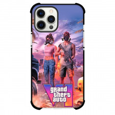 GTA VI Phone Case For iPhone Samsung Galaxy Pixel OnePlus Vivo Xiaomi Asus Sony Motorola Nokia - Masked Man and Woman