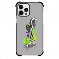 Gachiakuta Riyo Reaper Phone Case For iPhone Samsung Galaxy Pixel OnePlus Vivo Xiaomi Asus Sony Motorola Nokia - Gachiakuta Riyo Reaper Scissor Grayscale Anime Art On Gray Background