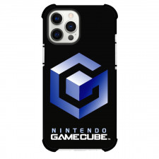 Gamer Case For iPhone Samsung Galaxy Pixel OnePlus Vivo Xiaomi Asus Sony Motorola Nokia - Game Cube Logo Black Background