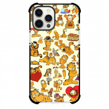 Garfield Phone Case For iPhone Samsung Galaxy Pixel OnePlus Vivo Xiaomi Asus Sony Motorola Nokia - Garfield Collage Quirky Actions in Light Yellow Background