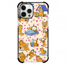 Garfield Phone Case For iPhone Samsung Galaxy Pixel OnePlus Vivo Xiaomi Asus Sony Motorola Nokia - Garfield Collage with Hearts in Light Pink Background