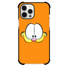 Garfield Phone Case For iPhone Samsung Galaxy Pixel OnePlus Vivo Xiaomi Asus Sony Motorola Nokia - Garfield Eyes and Smile Orange Background