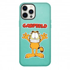 Garfield Phone Case For iPhone Samsung Galaxy Pixel OnePlus Vivo Xiaomi Asus Sony Motorola Nokia - Garfield Grin Face with Red Logo in White Background