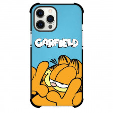 Garfield Phone Case For iPhone Samsung Galaxy Pixel OnePlus Vivo Xiaomi Asus Sony Motorola Nokia - Garfield Hands Camera Pose Aqua Background