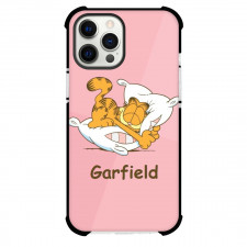Garfield Phone Case For iPhone Samsung Galaxy Pixel OnePlus Vivo Xiaomi Asus Sony Motorola Nokia - Garfield Hugging Pillow in Pink Background