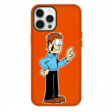 Garfield Jon Phone Case For iPhone Samsung Galaxy Pixel OnePlus Vivo Xiaomi Asus Sony Motorola Nokia - Jon Pointing Finger While Standing