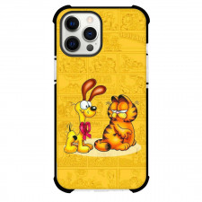 Garfield Phone Case For iPhone Samsung Galaxy Pixel OnePlus Vivo Xiaomi Asus Sony Motorola Nokia - Odie and Garfield in Yellow Comic Background