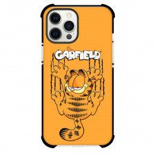 Garfield Phone Case For iPhone Samsung Galaxy Pixel OnePlus Vivo Xiaomi Asus Sony Motorola Nokia - Garfield Scratch with White Logo in Orange Background