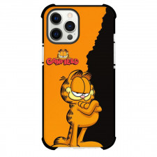 Garfield Phone Case For iPhone Samsung Galaxy Pixel OnePlus Vivo Xiaomi Asus Sony Motorola Nokia - Garfield Standing Cross Arms Orange and Black Background