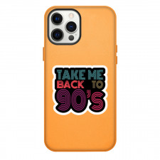 90s Phone Case For iPhone Samsung Galaxy Pixel OnePlus Vivo Xiaomi Asus Sony Motorola Nokia - Take Me Back To 90s Retro Font Sticker
