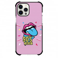 90s Phone Case For iPhone Samsung Galaxy Pixel OnePlus Vivo Xiaomi Asus Sony Motorola Nokia - 90s Forever Tongue Out Pink Background