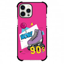 90s Phone Case For iPhone Samsung Galaxy Pixel OnePlus Vivo Xiaomi Asus Sony Motorola Nokia - Wow 90s Skateshoes Pink Background