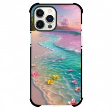 Girlish Phone Case For iPhone Samsung Galaxy Pixel OnePlus Vivo Xiaomi Asus Sony Motorola Nokia - Beach with Floating Flowers