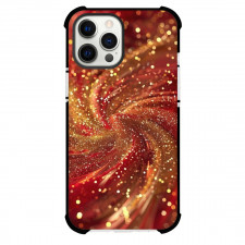 Girlish Phone Case For iPhone Samsung Galaxy Pixel OnePlus Vivo Xiaomi Asus Sony Motorola Nokia - Gold Dusts in Red Swirl
